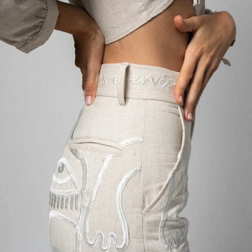 Siam Trousers in Ivory from Maison Les Enerves